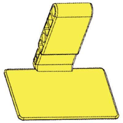 XIOS PLUS Posterior Sensor Holder Tab, Yellow, 10 XIOS PLUS Posterior Sensor Holder Tab, Yellow, 10