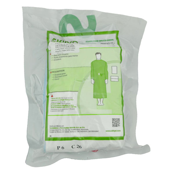 SKKYD AAMI Level 3 Surgical Gown Pack, 1/Pk. Contains 1 Gown,1 Hand towel, 1 Net32