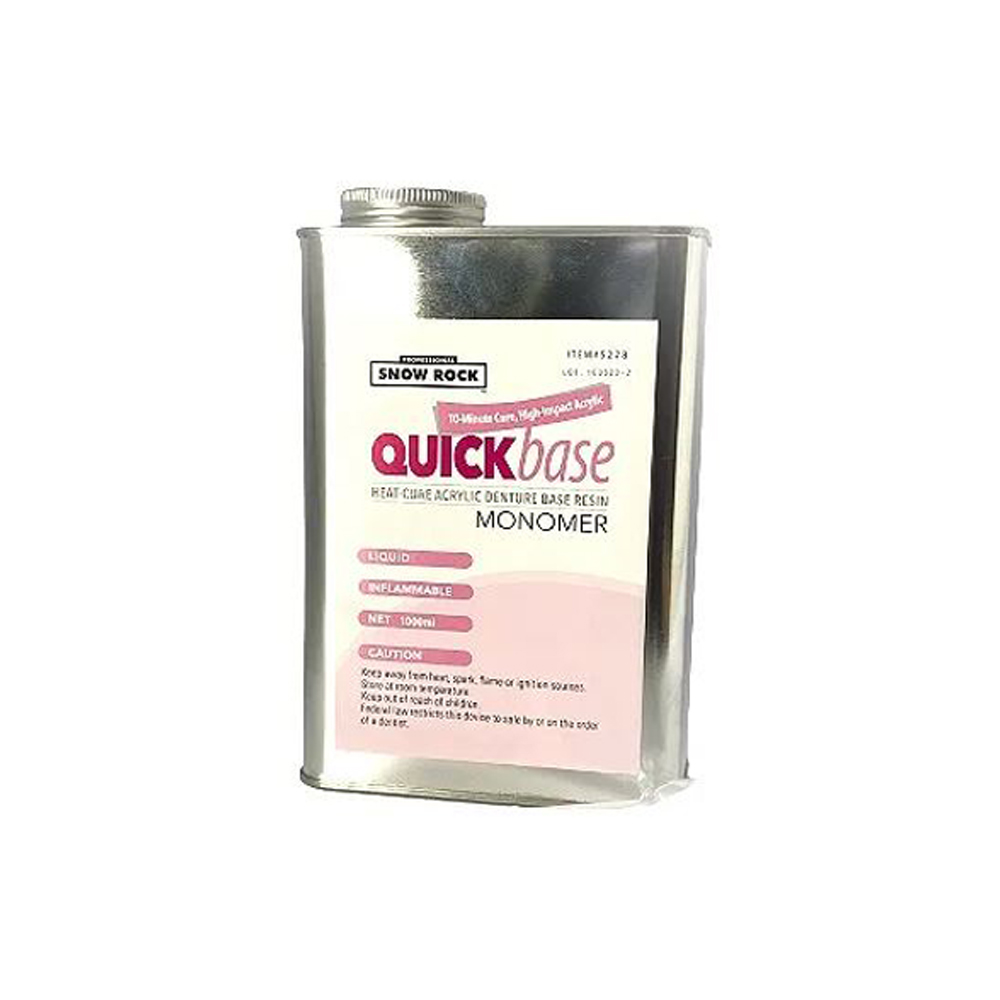 QUICKbase HeatCure Acrylic Denture Resin, 1 Gallon (4 x 1 Qt.) Liquid