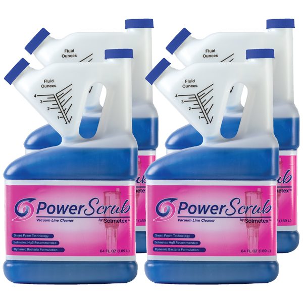 PowerScrub Vaccuum Line Cleaner 4 x 64 oz Solution. Ecofriendly, 100