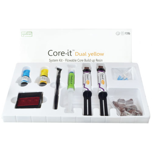 Core-it YELLOW Syringe Kit. Flowable Core Build U Core-it YELLOW Syringe Kit. Flowable Core Build U