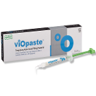 VioPaste is a water-soluble temporary root canal filling material composed