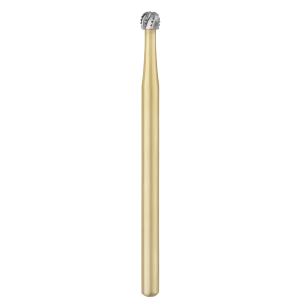 Great White Gold FG 6R SL Round Restorative Removal Carbide Bur, 5/Pk