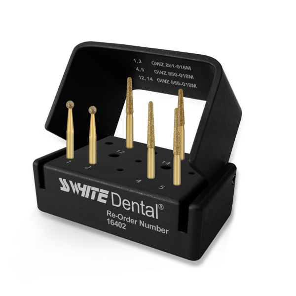 Great White Z Master Zirconia Crown Removal Kit 6 Assorted GWZ Burs
