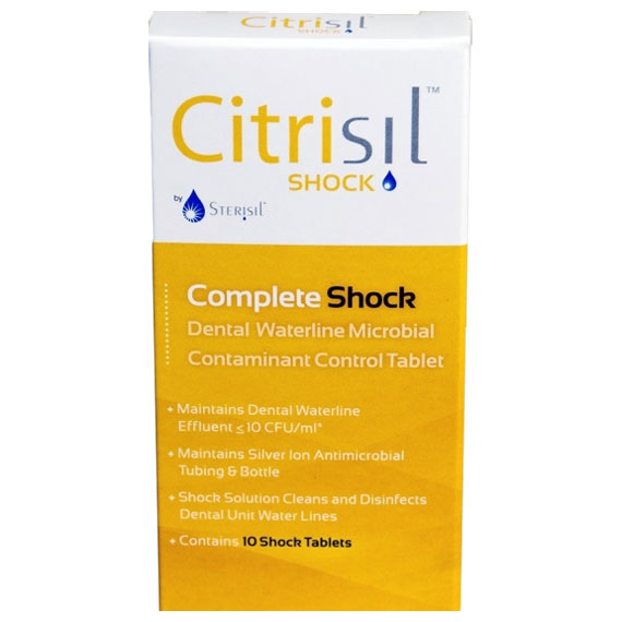 CitriSil Shock Tablets 10/Box. Dental Waterline Microbial Contaminant