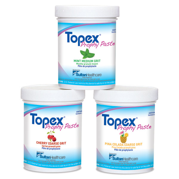 Topex Medium Grit, Mint Flavored Prophy Paste. NonFluoride. Case of 6