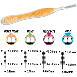 GUM Proxabrush Go-Betweens Cleaner - Ultra Tight, GUM Proxabrush Go-Betweens Cleaner - Ultra Tight,