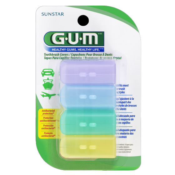 GUM Protect Toothbrush Covers, 4/Pk. Protect any manual toothbrush and