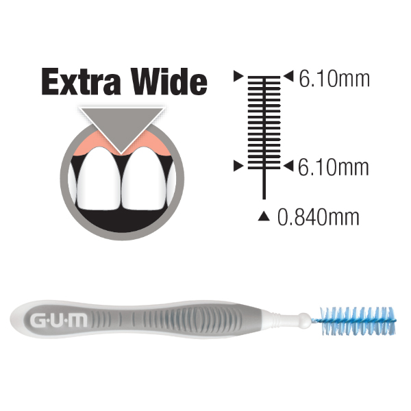 GUM Proxabrush GoBetweens Extra Wide Interdental Brush, 36/Box. Designed by dental