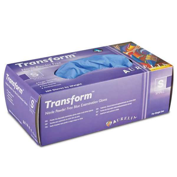 Aurelia Transform Nitrile Gloves: MEDIUM 200/Bx. Aurelia Transform Nitrile Gloves: MEDIUM 200/Bx.