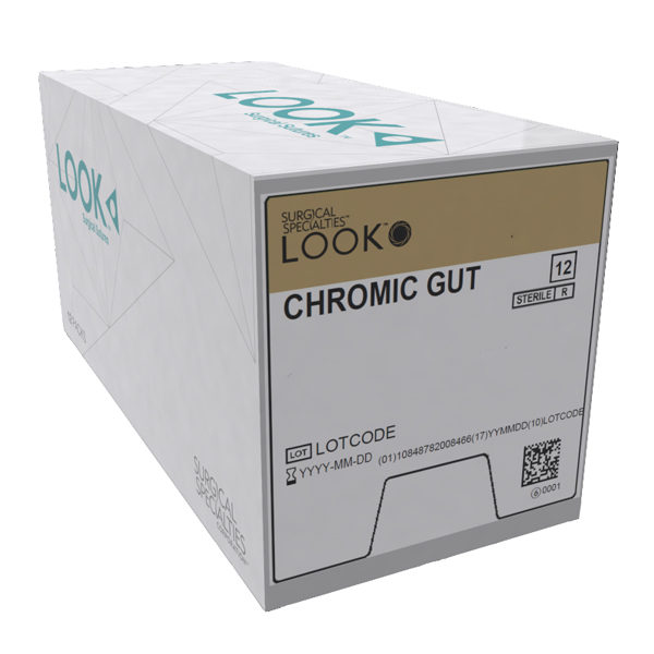 Look 3/0, 18" Chromic Gut Absorbable Suture with Look 3/0, 18" Chromic Gut Absorbable Suture with