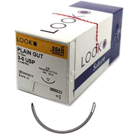 Look 3/0, 27" Plain Gut Absorbable Suture with Re Look 3/0, 27" Plain Gut Absorbable Suture with Re