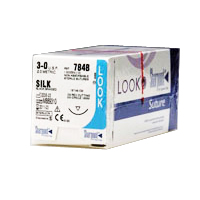 Look 5/0, 18" Silk Black Braided Non-absorbable S Look 5/0, 18" Silk Black Braided Non-absorbable S