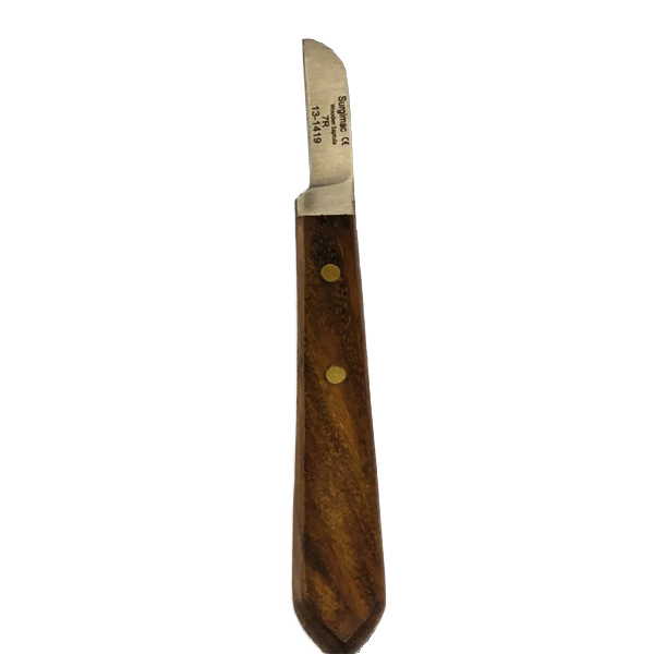 SurgiMac 7R Laboratory Knife with Stainless Steel Blade and Wooden Handle, 1/Pk Net32