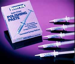 Temrex 4 gram syringe of polishing paste, package Temrex 4 gram syringe of polishing paste, package