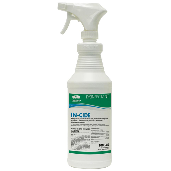 In-Cide RTU Disinfectant Cleaner, One Quart (32oz In-Cide RTU Disinfectant Cleaner, One Quart (32oz