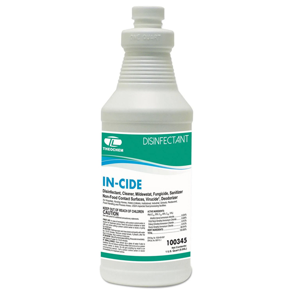 In-Cide RTU Disinfectant Cleaner, One Quart (32oz In-Cide RTU Disinfectant Cleaner, One Quart (32oz