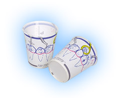 Tidi Tooth Print 5 oz. Waxed Paper Drinking Cups, Tidi Tooth Print 5 oz. Waxed Paper Drinking Cups,
