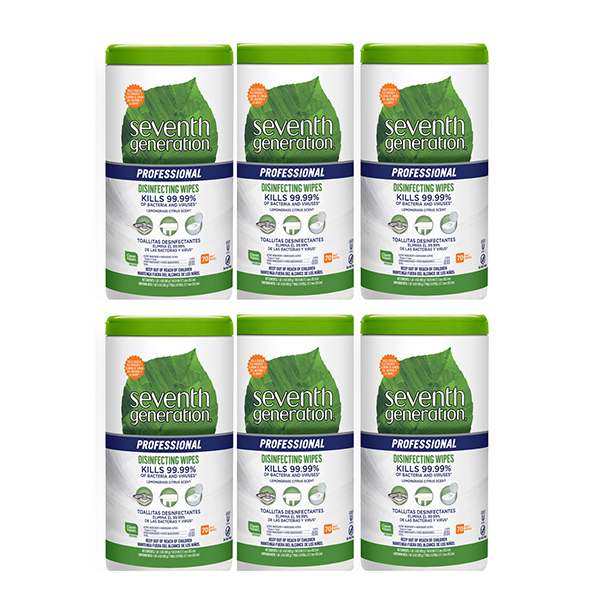 Seventh Generation 7"x8" Professional Disinfecting Wipes 6 x 70/Can
