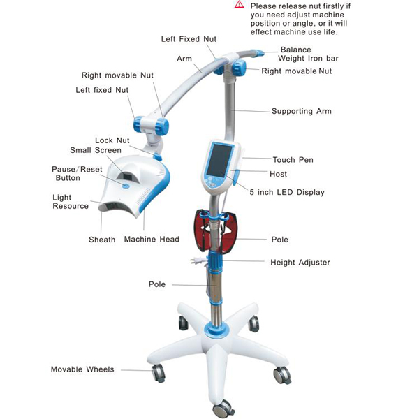 Vakker Portable Whitening Light High Power LED Unit with Mobile Base. Easy Net32