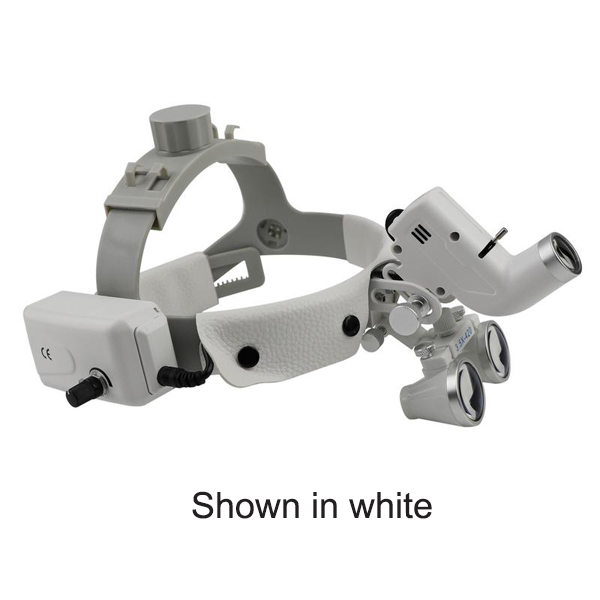 Vakker High Power 2.5X Black Headband Binocular Loupes with Headlight