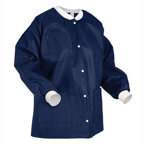 ExtraSafe Lab Coats True Blue Medium 10/Pk. KneeLength, Soft 3