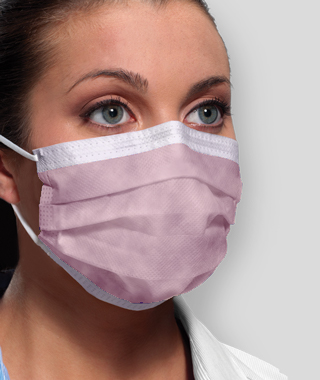 Procedural Earloop Mask - LIGHT PINK, High Filtra Procedural Earloop Mask - LIGHT PINK, High Filtra