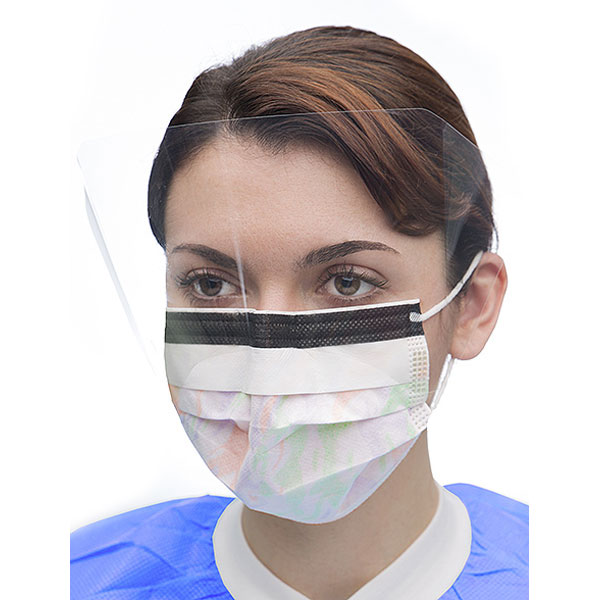 Ultra 3-in-1 Sensitive Ear-Loop Mask with Visor - Ultra 3-in-1 Sensitive Ear-Loop Mask with Visor -