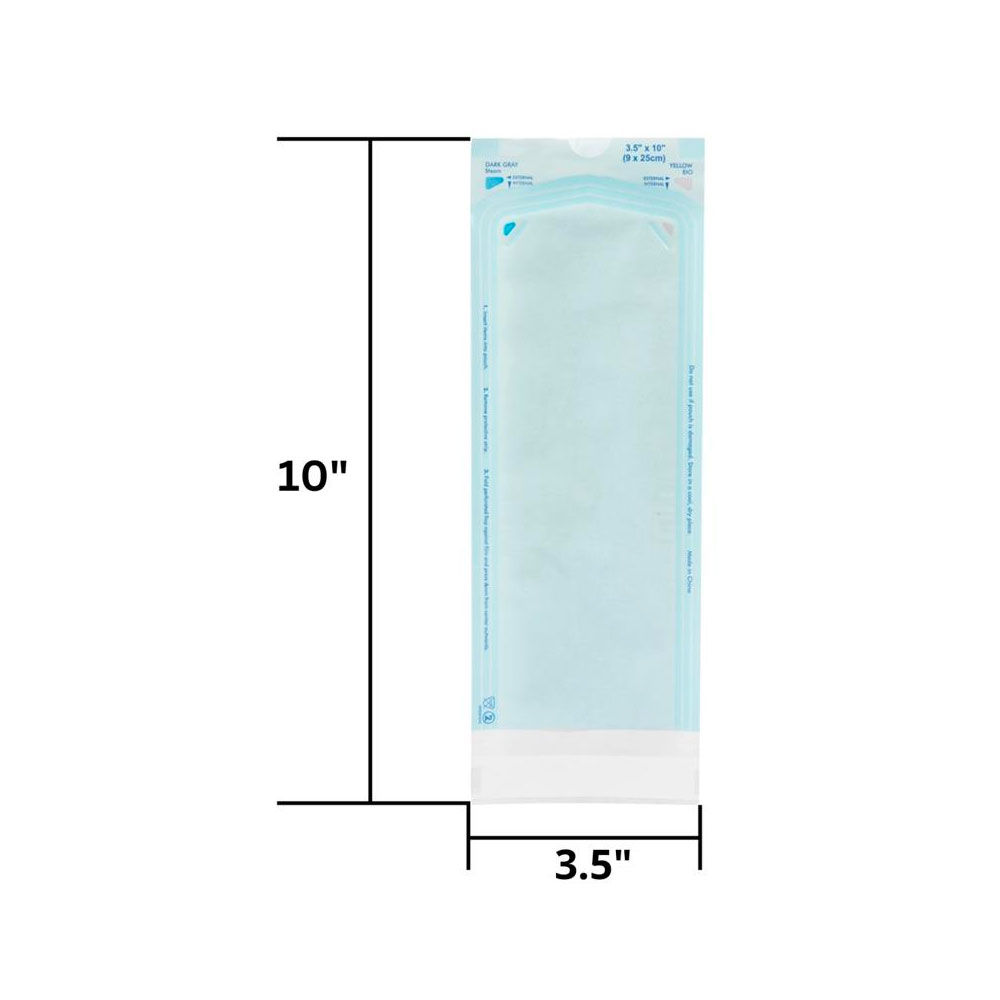 COPERTINA Sterilization Pouches, 3.5x10" with Dual Indicators, 200/Box