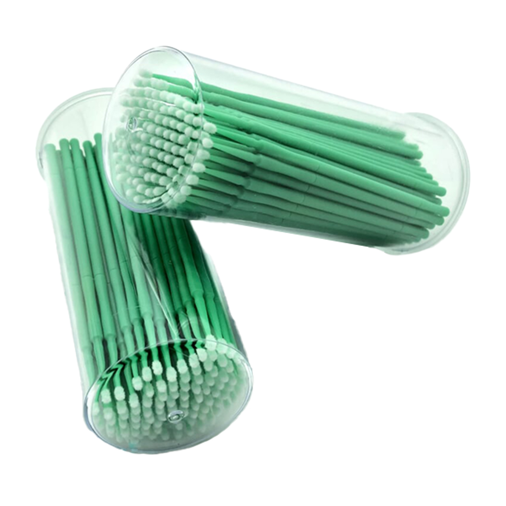 Pollo Microbrush Applicators, Fine, Green, 400/Bx Net32