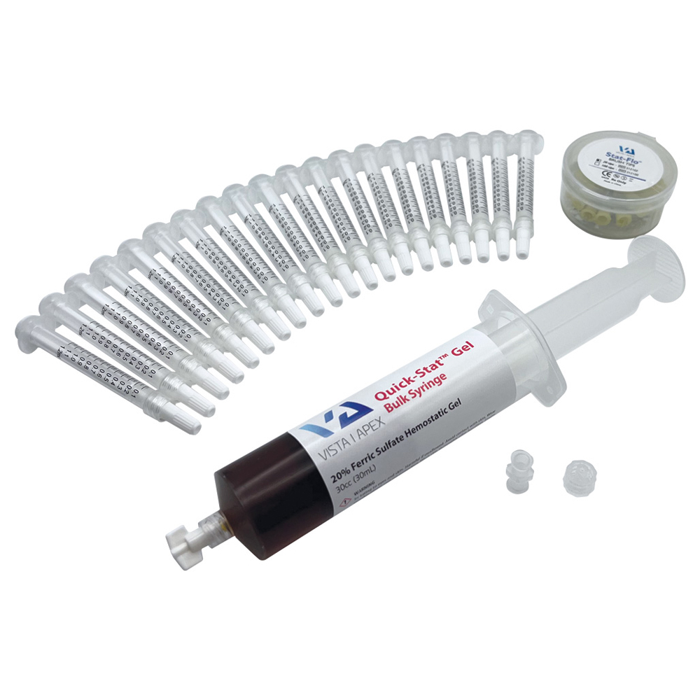 QuickStat 20 Ferric Sulfate Hemostatic Gel, 30 mL Bulk Syringe Kit