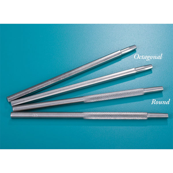 Vista Simple Stem Mirror Handle Octagonal 10/Pk. Stainless Steel