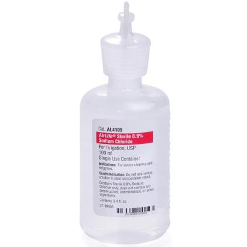 AirLife Sterile 0.9 Sodium Chloride Irrigation Solution, 25 x 110ml