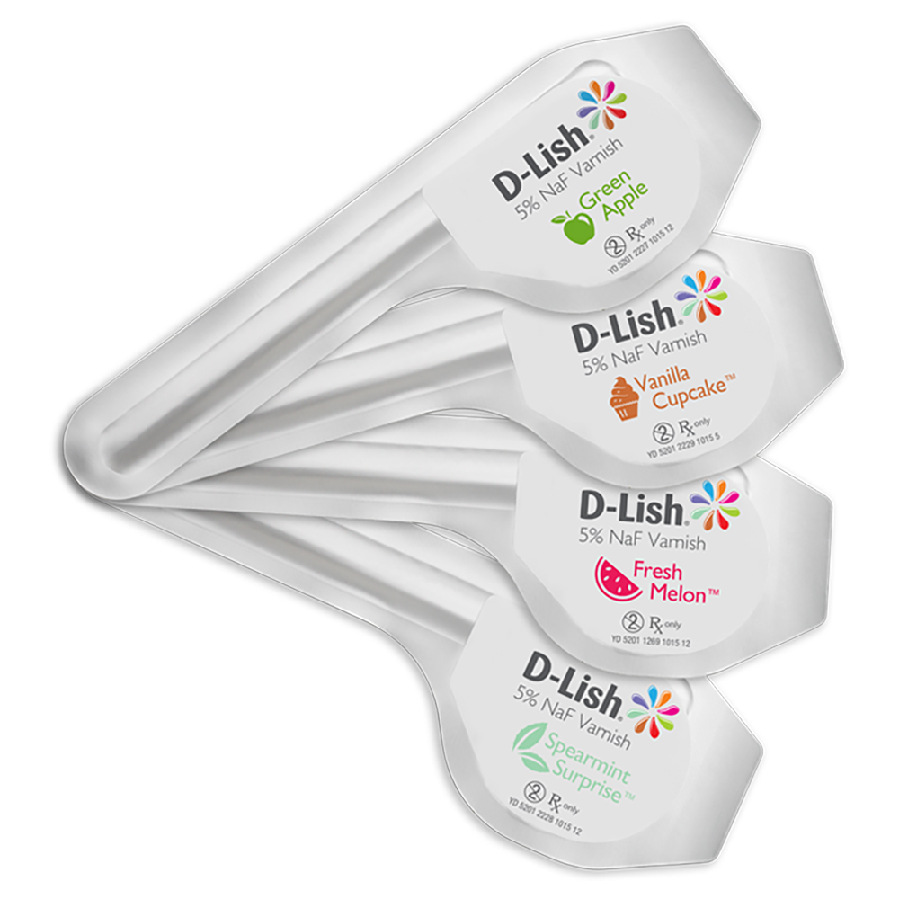 DLish 5 Sodium Fluoride Varnish, Assorted, 200/Box Net32