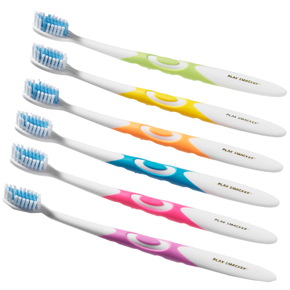 Plak Smacker Teen Grip It Toothbrushes, 34Tuft, Assorted, 144/Box Net32