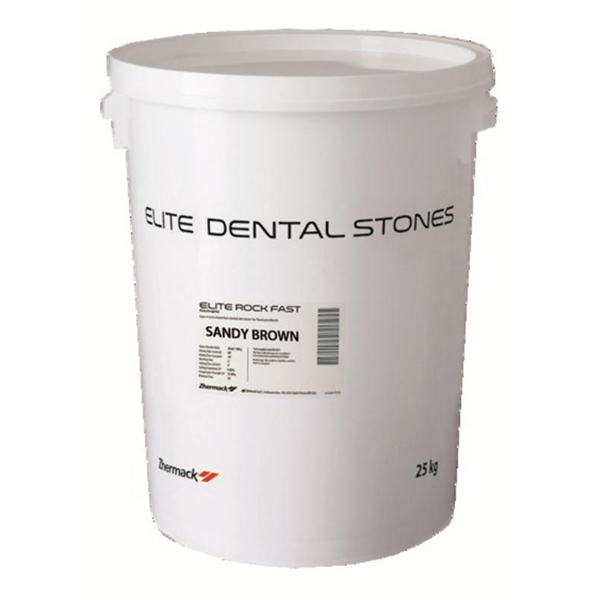 Elite Rock Dental Stone Type IV, Sandy Brown, Extra hard, 25 kg Bucket