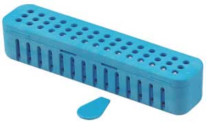 Steri-Container, Compact - Blue 7-1/8" x 1-1/2" x Steri-Container, Compact - Blue 7-1/8" x 1-1/2" x