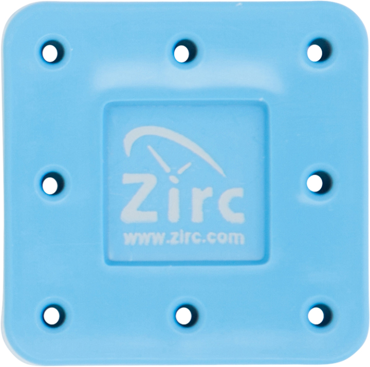 Zirc 8 Hole Neon Blue, Magnetic Bur Block with Mi Zirc 8 Hole Neon Blue, Magnetic Bur Block with Mi