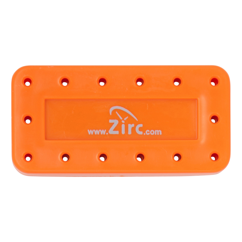 Zirc 14 Hole Neon Orange, Magnetic Bur Block with Zirc 14 Hole Neon Orange, Magnetic Bur Block with