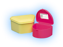 Zirc Plastic Denture Boxes in Assorted colors of Zirc Plastic Denture Boxes in Assorted colors of