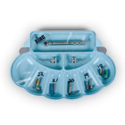 Zirc Implant Organizer - Arch Shaped, Light Blue, with Cover