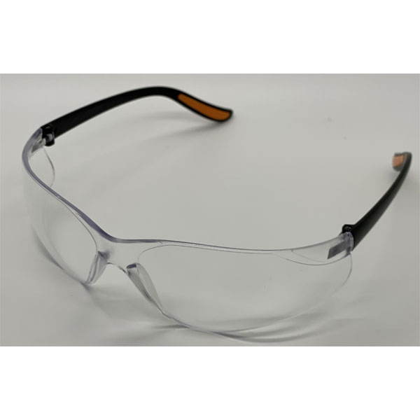 ZT Dental Safety Eyewear Clear Glasses with Orange Tips, 1/Pk. Antifog